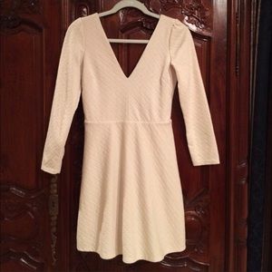 Cream long sleeve dress